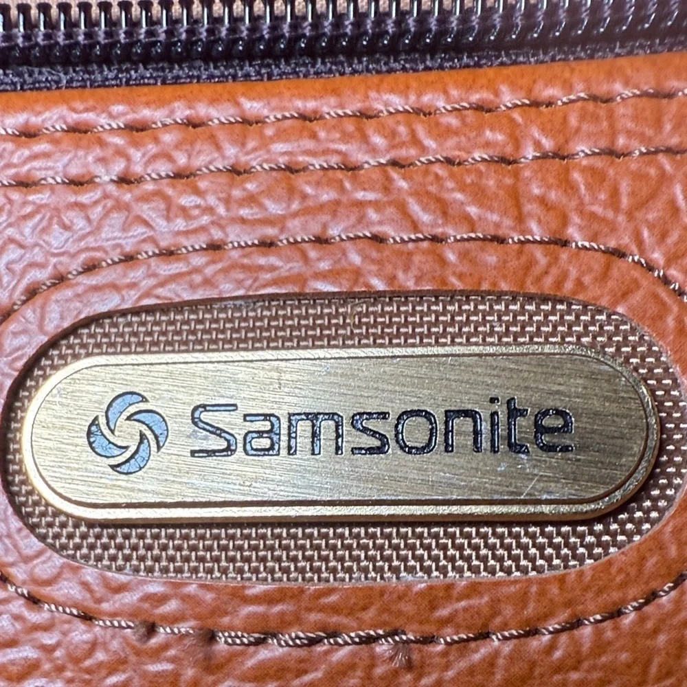 Vintage Samsonite Shoulder Messenger Luggage Bag Tan Brown